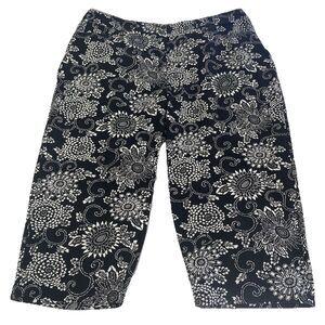 Liz Claiborne Villager Women's 18W Floral Stretch Capri Pants Casual